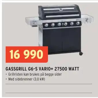 Montér GASSGRILL G6-S VARIO+ 27500 WATT tilbud