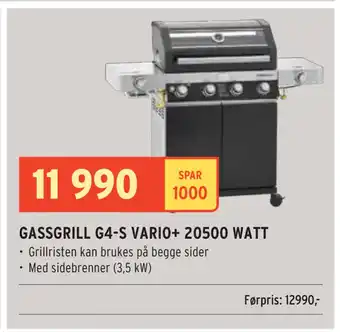 Montér GASSGRILL G4-S VARIO+ 20500 WATT tilbud