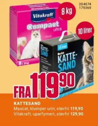 Europris Vitakraft kattesand tilbud