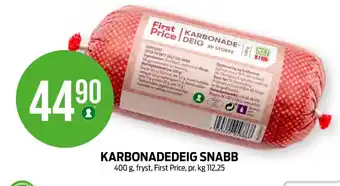 Kiwi First price karbonadedeig tilbud
