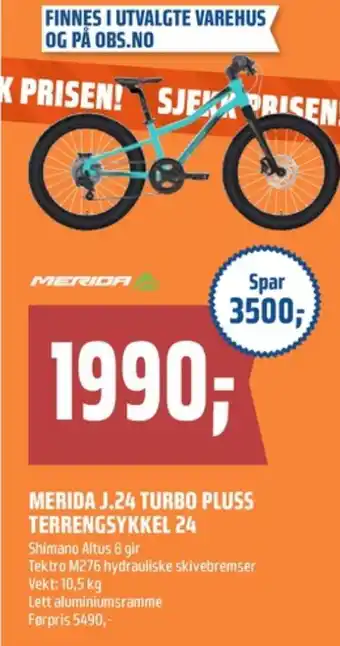 Coop Obs Merida sykkel tilbud