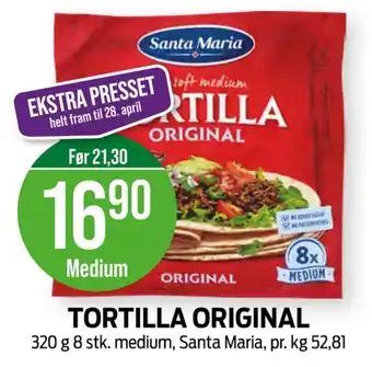 Kiwi Santa maria tortilla original 8 stk medium tilbud