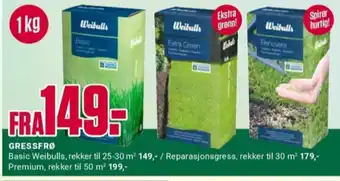 Europris Weibulls gressfrø tilbud