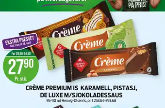 Kiwi Hennig-olsen creme karamel ispinn tilbud