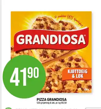 Kiwi Grandiosa kjøttdeig & løk pizza tilbud