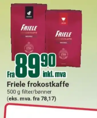 Europris Frokostkaffe original kaffe formalet tilbud