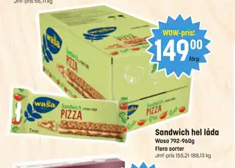 eurocash Sandwich hel låda tilbud