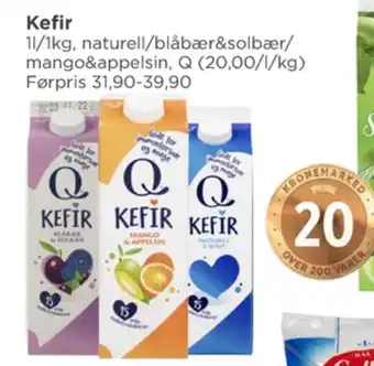 Meny Q kefir tilbud