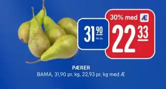 Rema 1000 Bama pærer tilbud