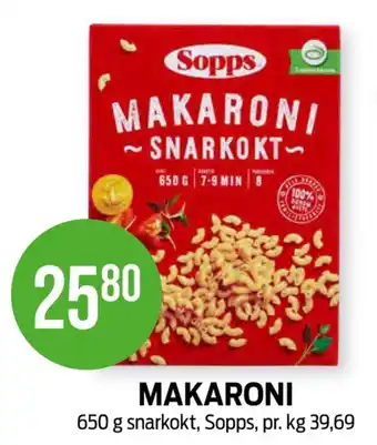 Kiwi Sopps makaroni tilbud
