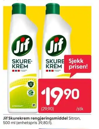 Rusta Jif Skurekrem rengjøringsmiddel tilbud