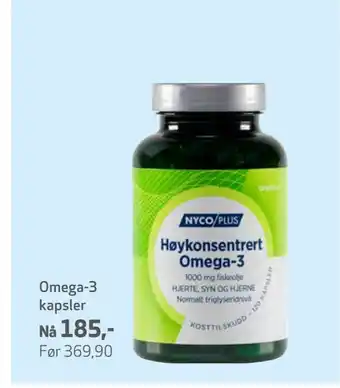 Apotek 1 Omega-3 kapsler tilbud