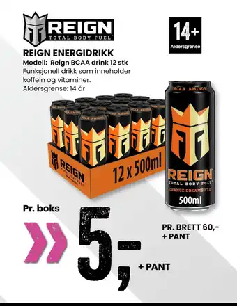Sport Outlet REIGN ENERGIDRIKK tilbud