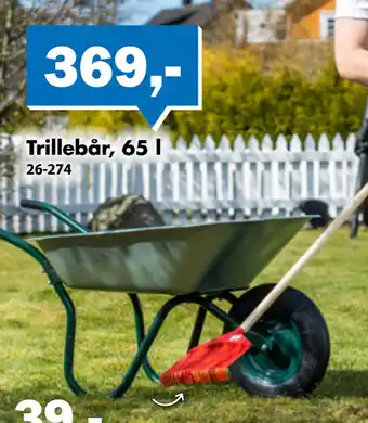 Biltema Trillebår, 65 l tilbud