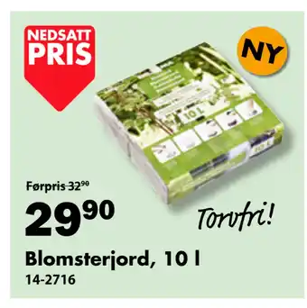 Biltema Blomsterjord, 10 l tilbud