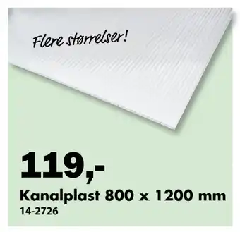 Biltema Kanalplast 800 x 1200 mm tilbud