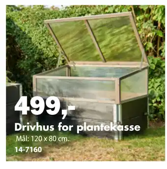 Biltema Drivhus for plantekasse tilbud