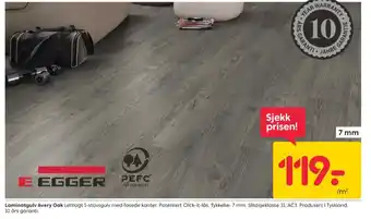 Rusta Egger laminatgulv tilbud