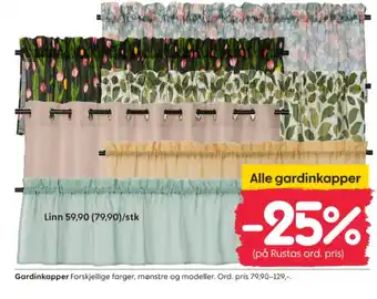 Rusta Ukjent gardin tilbud