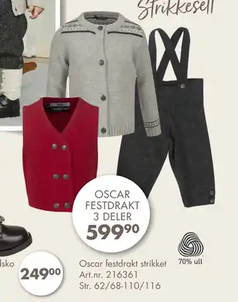 Sparkjøp Oscar festdrakt strikket tilbud