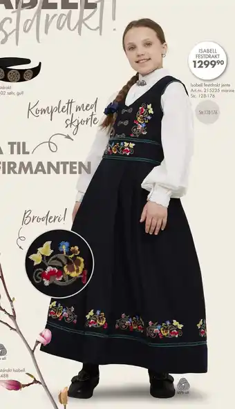 Sparkjøp Isabell festdrakt jente tilbud