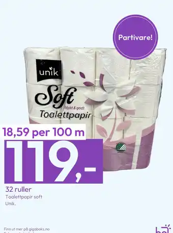 Gigaboks Toalettpapir soft tilbud