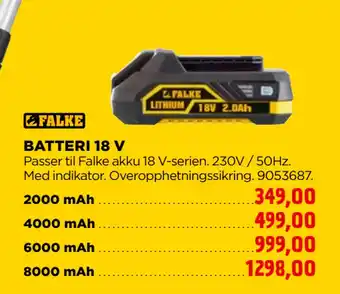 jem & fix BATTERI 18 V tilbud