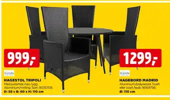 jem & fix HAGESTOL TRIPOLI tilbud