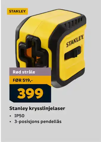 Megaflis Stanley krysslinjelaser tilbud