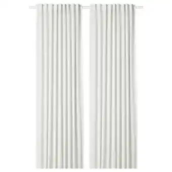 IKEA Hilja Gardiner, 1 par, hvit, 145x250 cm tilbud