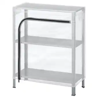 IKEA Hyllis Hylle med trekk, transparent, 60x27x74 cm tilbud