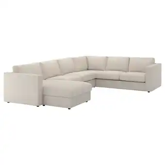 IKEA Vimle Hjørnesofa, 5-seters, med sjeselong/gunnared beige tilbud