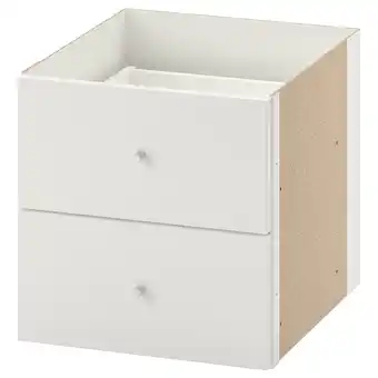 IKEA Kallax Innsats med 2 skuffer, hvit, 33x33 cm tilbud