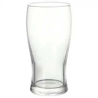 IKEA LodrÄt Ølglass, klart glass, 50 cl tilbud