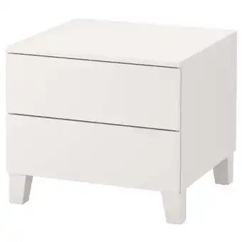 IKEA Platsa Kommode med 2 skuffer, hvit/fonnes hvit, 60x57x53 cm tilbud