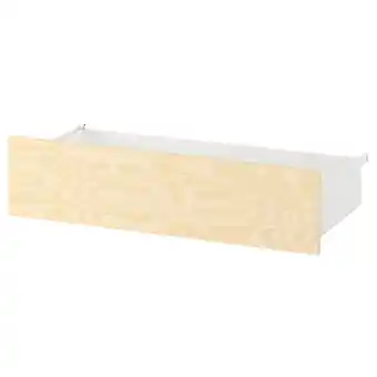 IKEA KalbÅden Skuff, hvit/livlig furumønster, 80x42x20 cm tilbud
