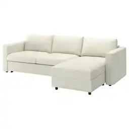 IKEA Vimle 3-seters sovesofa med sjeselong, Gunnared beige tilbud
