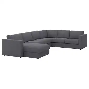 IKEA Vimle Hjørnesofa, 5-seters, med sjeselong/gunnared mellomgrå tilbud