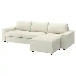 IKEA Vimle 3-seters sovesofa med sjeselong, med brede armlener/gunnared beige tilbud