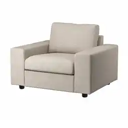 IKEA Vimle Lenestol, med brede armlener Gunnared/beige tilbud