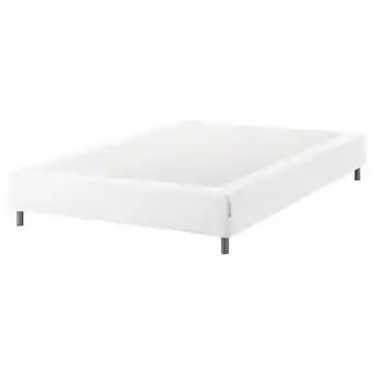 IKEA EspevÄr Kontinentalramme med fjærer med ben, hvit, 140x200 cm tilbud