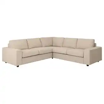 IKEA Vimle Hjørnesofa, 4-seters, med brede armlener/hillared beige tilbud