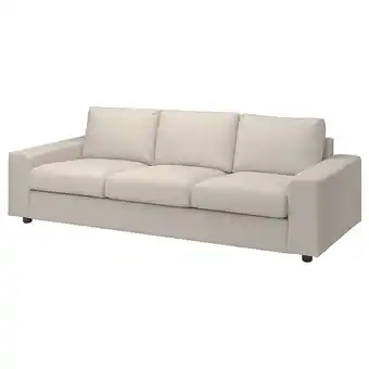 IKEA Vimle 3-seters sofa, med brede armlener/gunnared beige tilbud