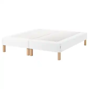 IKEA EspevÄr Kontinentalramme med fjærer med ben, hvit, 180x200 cm tilbud