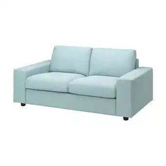 IKEA Vimle 2-seters sofa, med brede armlener/saxemara lys blå tilbud