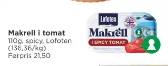 Meny Makrell i tomat tilbud