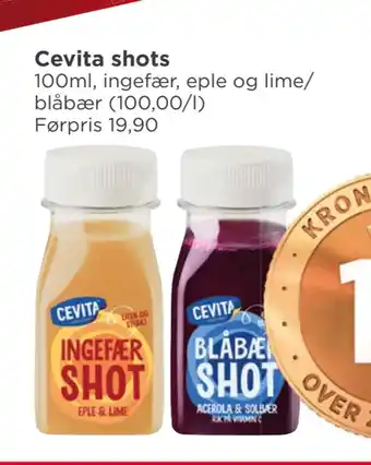 Meny Cevita shots tilbud