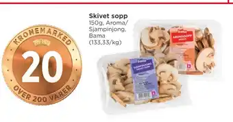 Meny Skivet sopp tilbud