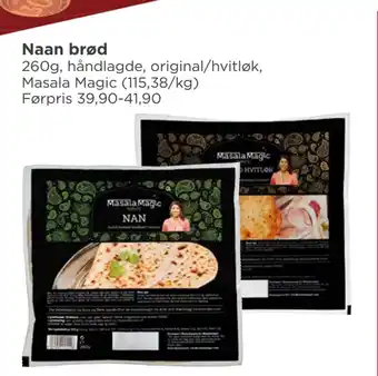 Meny Naan brød tilbud