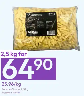 Gigaboks Pommes Snacks 2, 5 kg tilbud